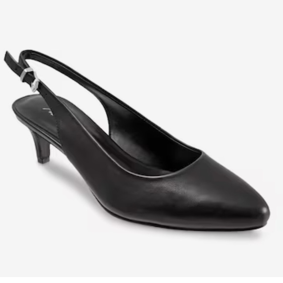 Trotters Keely Slingback Pumps - Size 7.5- Black‎ - Picture 1 of 7